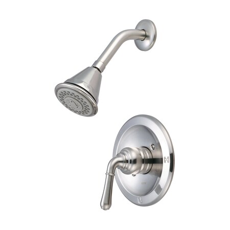 Olympia Faucets Single Handle Shower Trim Set, Wallmount, Brushed Nickel, Handle Style: Lever T-2352-BN